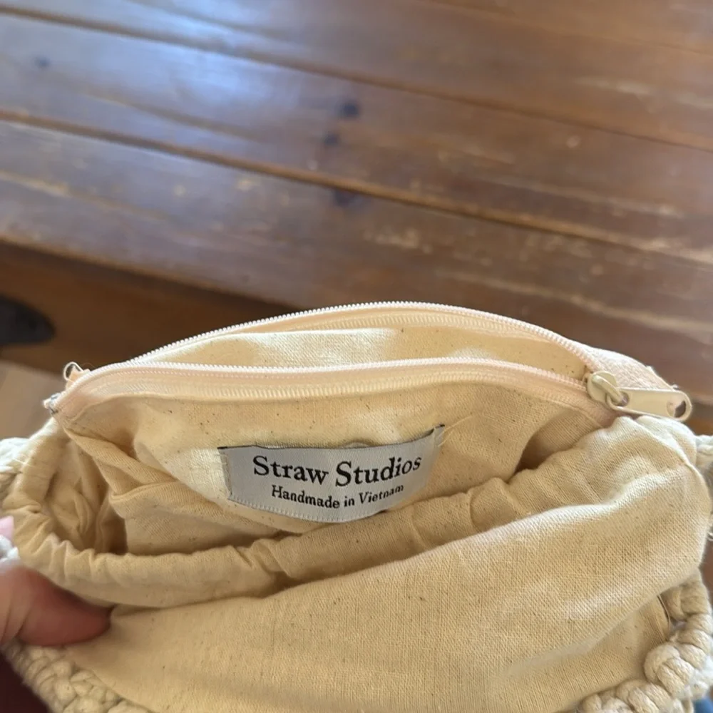 Straw Studios Crochet Macrame Handbag - Picture 7 of 7